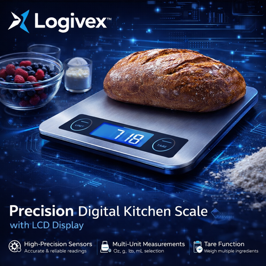 Logivex™ Precision Digital Kitchen Scale with LCD Display