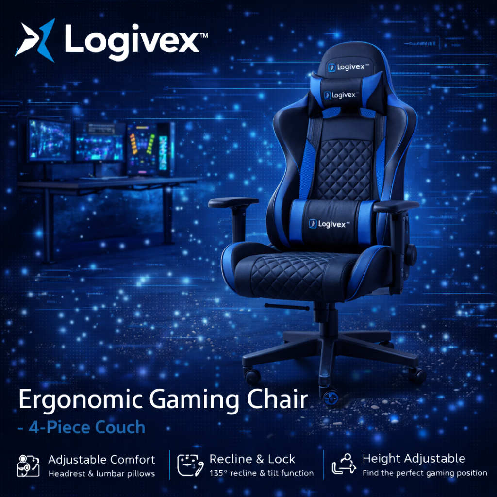 Logivex™ Stylish Coffee Table – Modern Glass & Wood Design